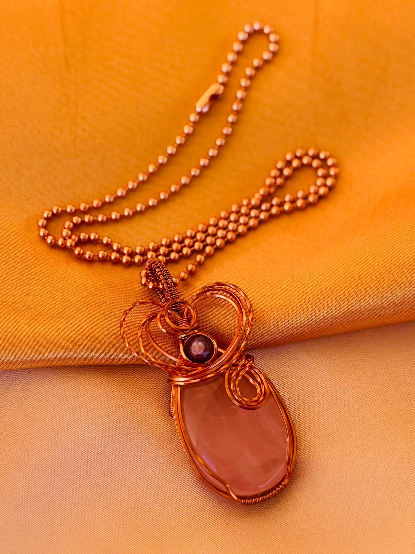 Rose Quartz & Garnet Necklace