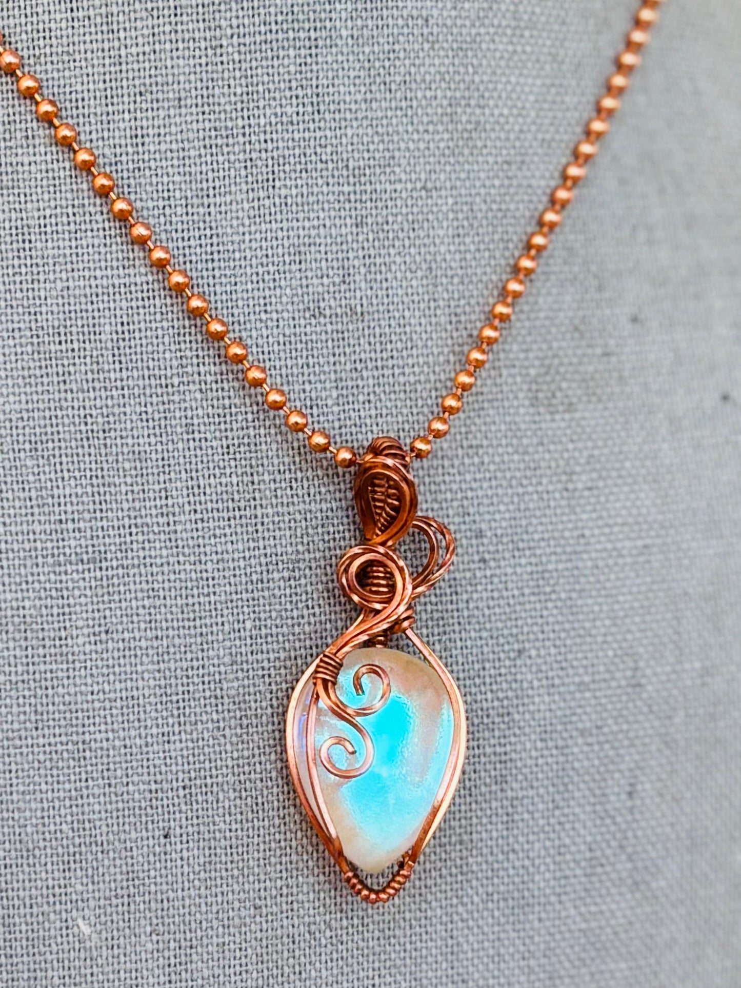 Copper Moonstone Doublet Necklace