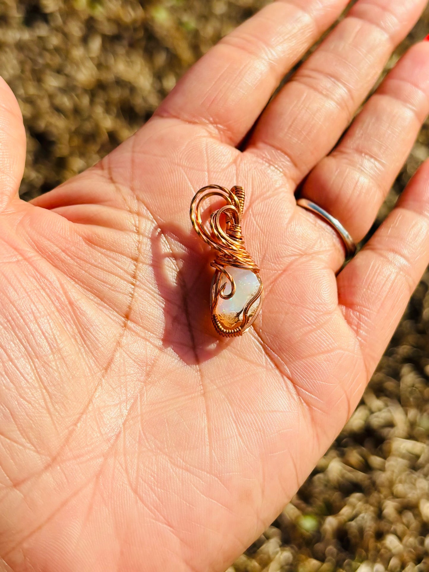Dainty Copper Opal Necklace