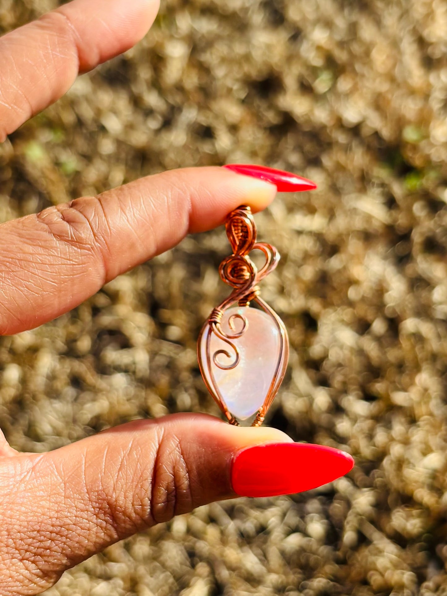 Copper Moonstone Doublet Necklace