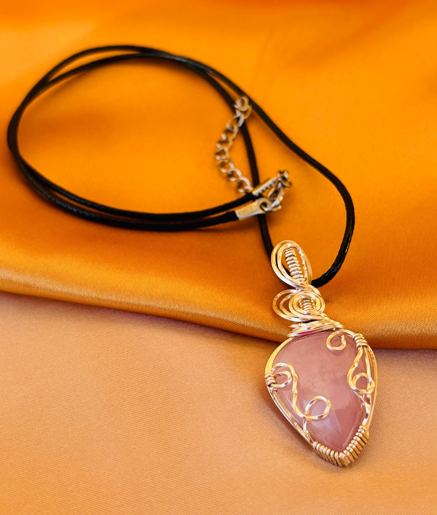 Silver Kunzite Necklace