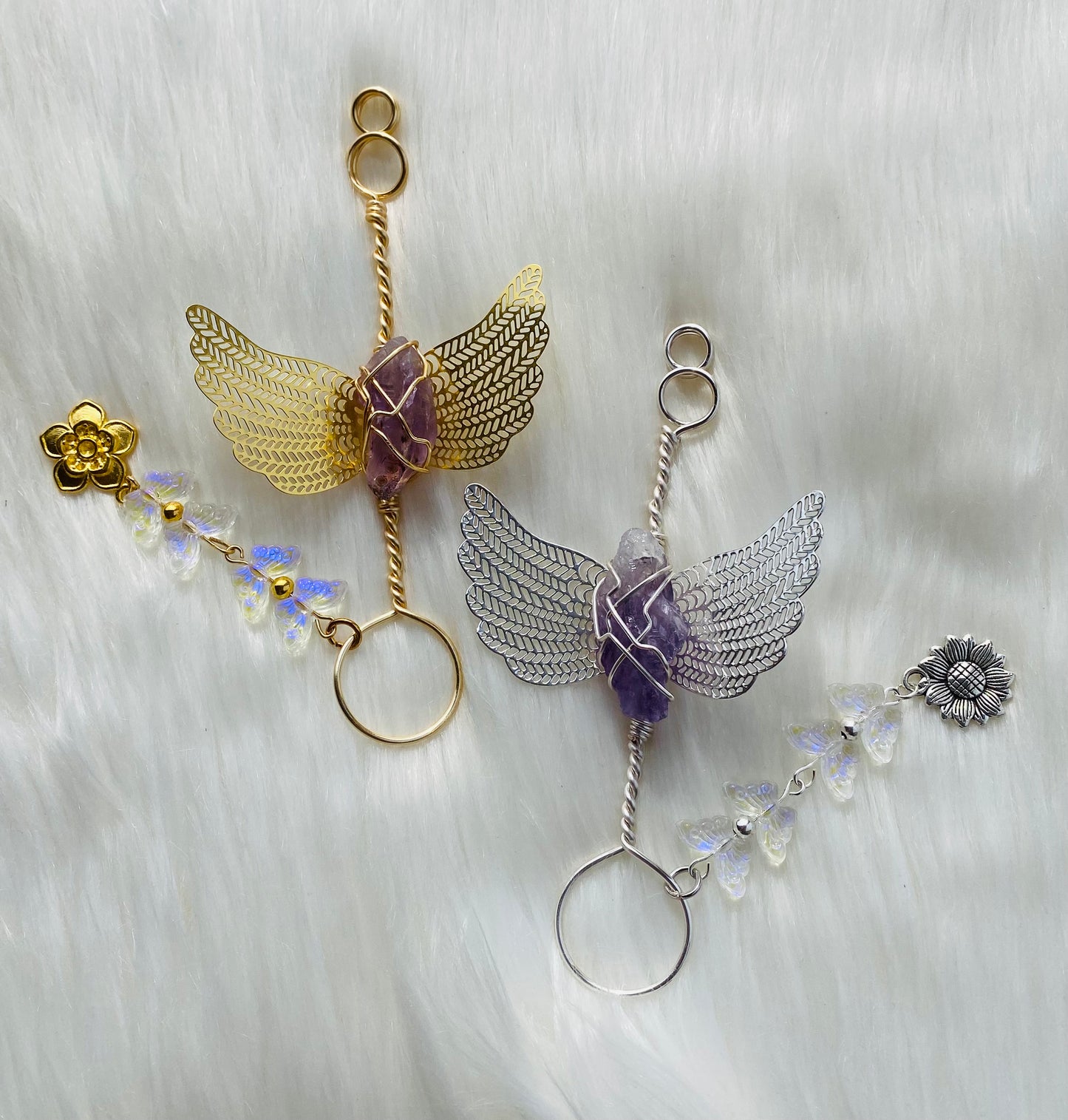 Amethyst Butterfly Smoke Ring