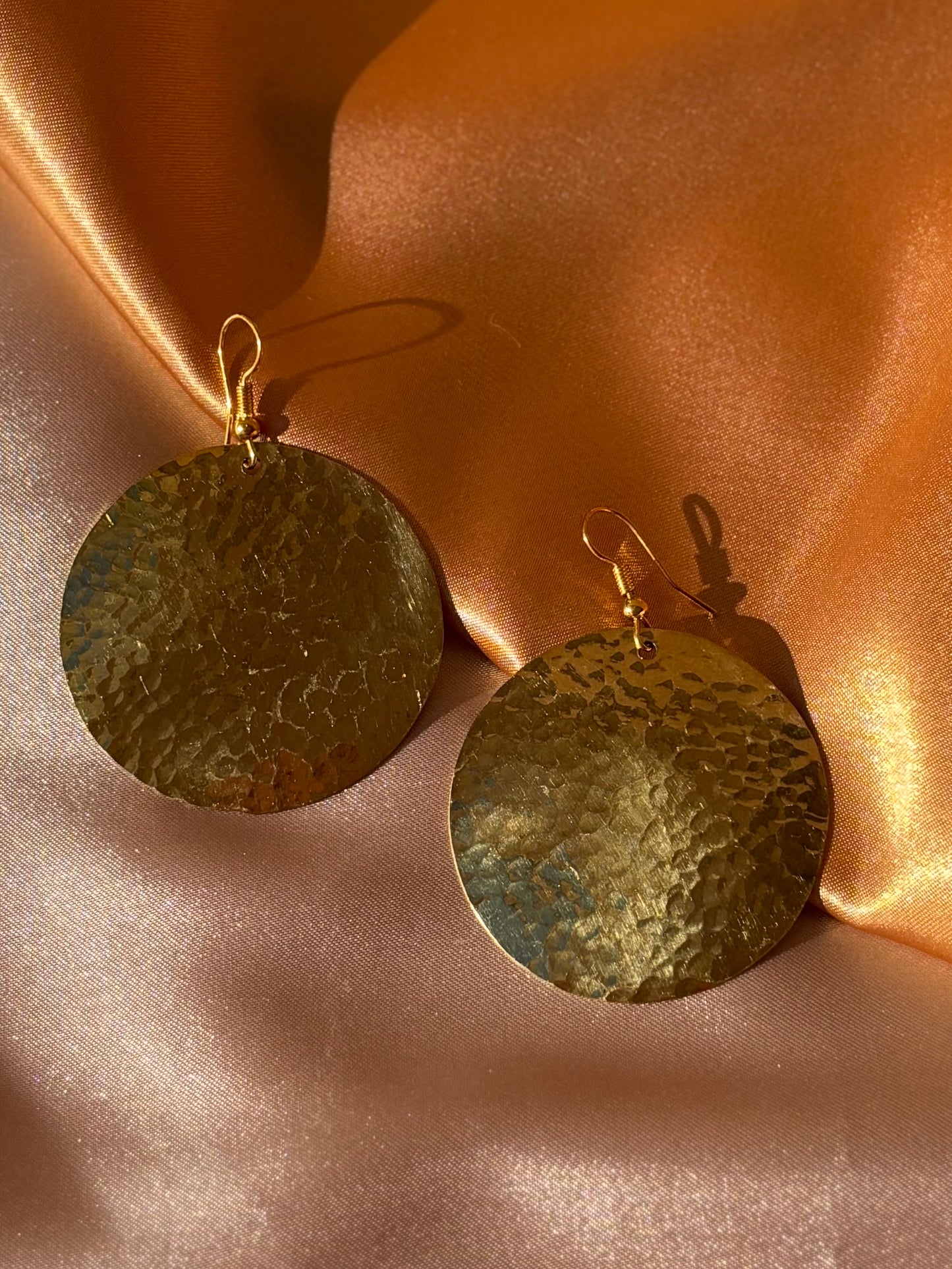 Brass Circle Earrings