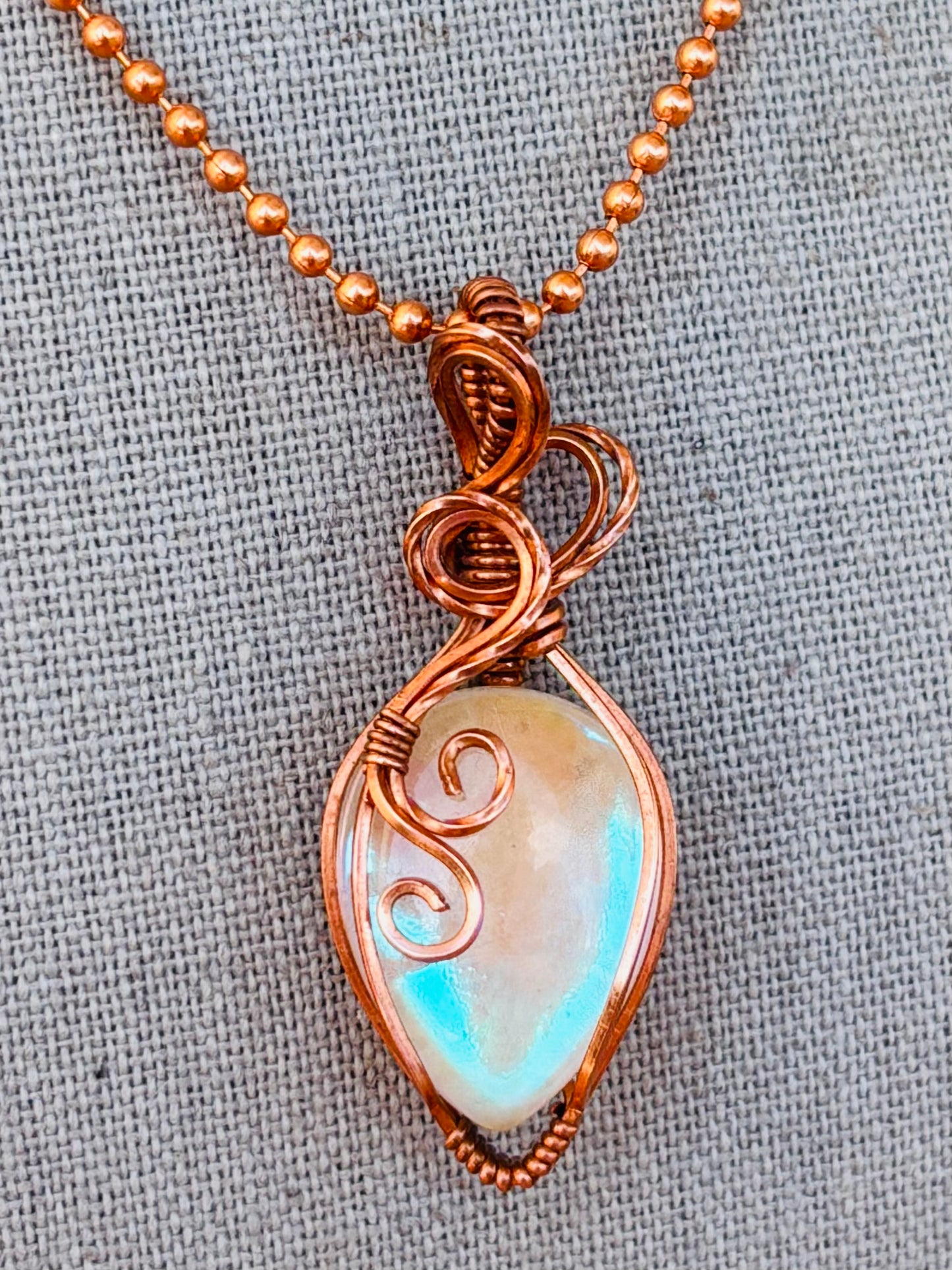 Copper Moonstone Doublet Necklace