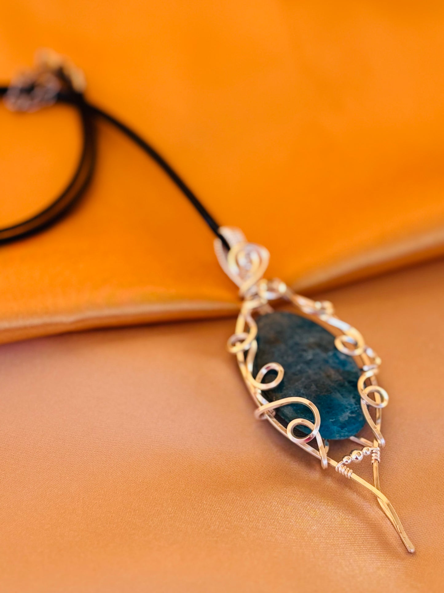 Silver Apatite Necklace