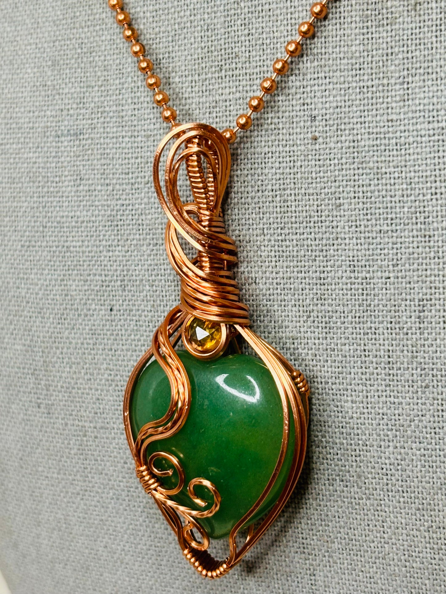 Green Aventurine Heart