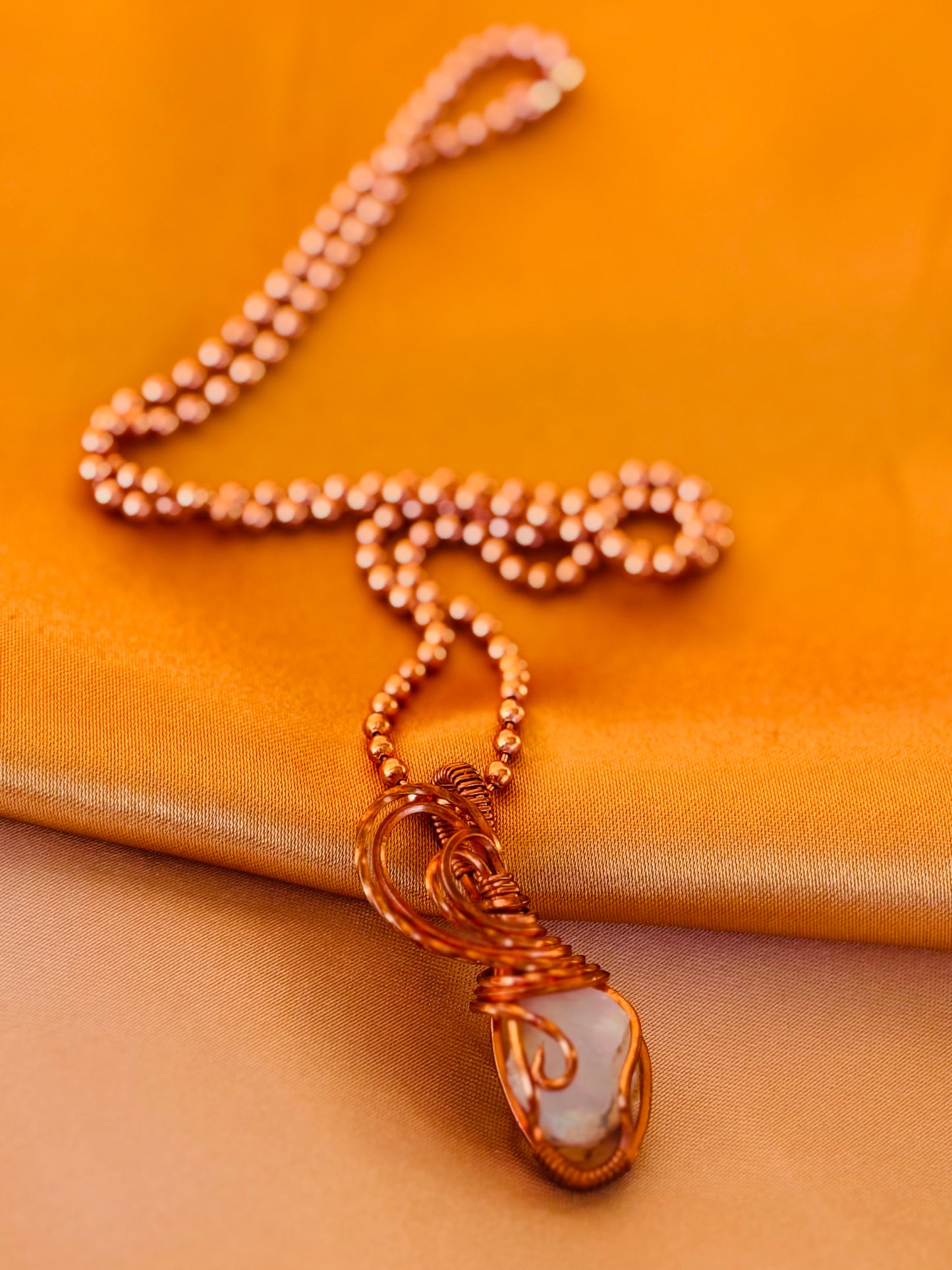 Dainty Copper Opal Necklace