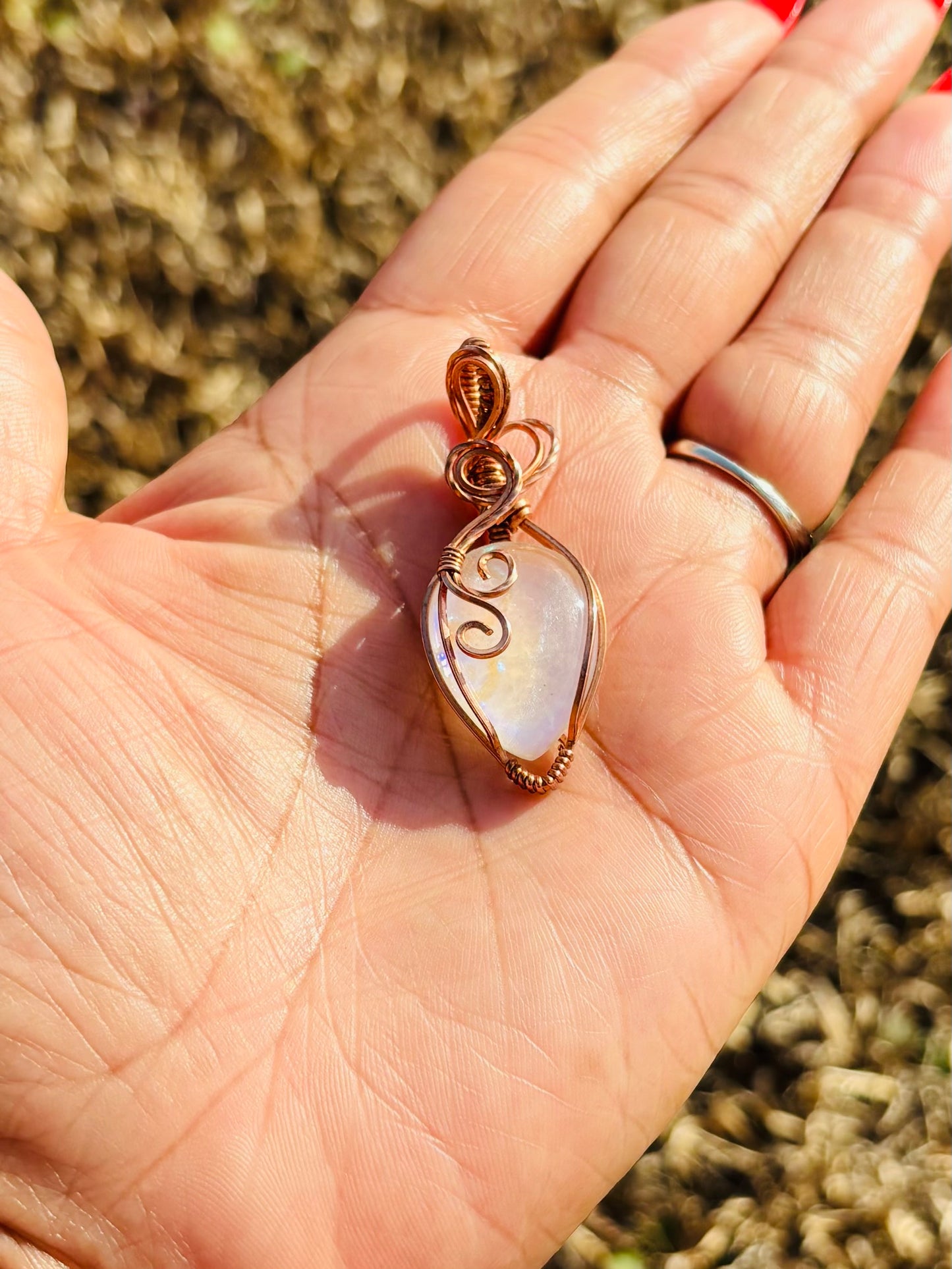 Copper Moonstone Doublet Necklace