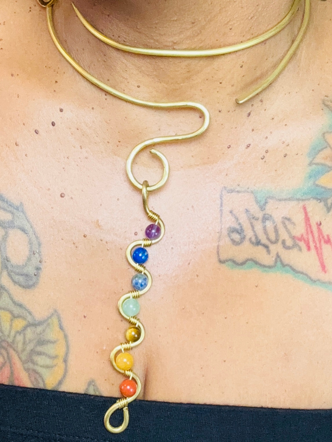 Brass Chakra Choker