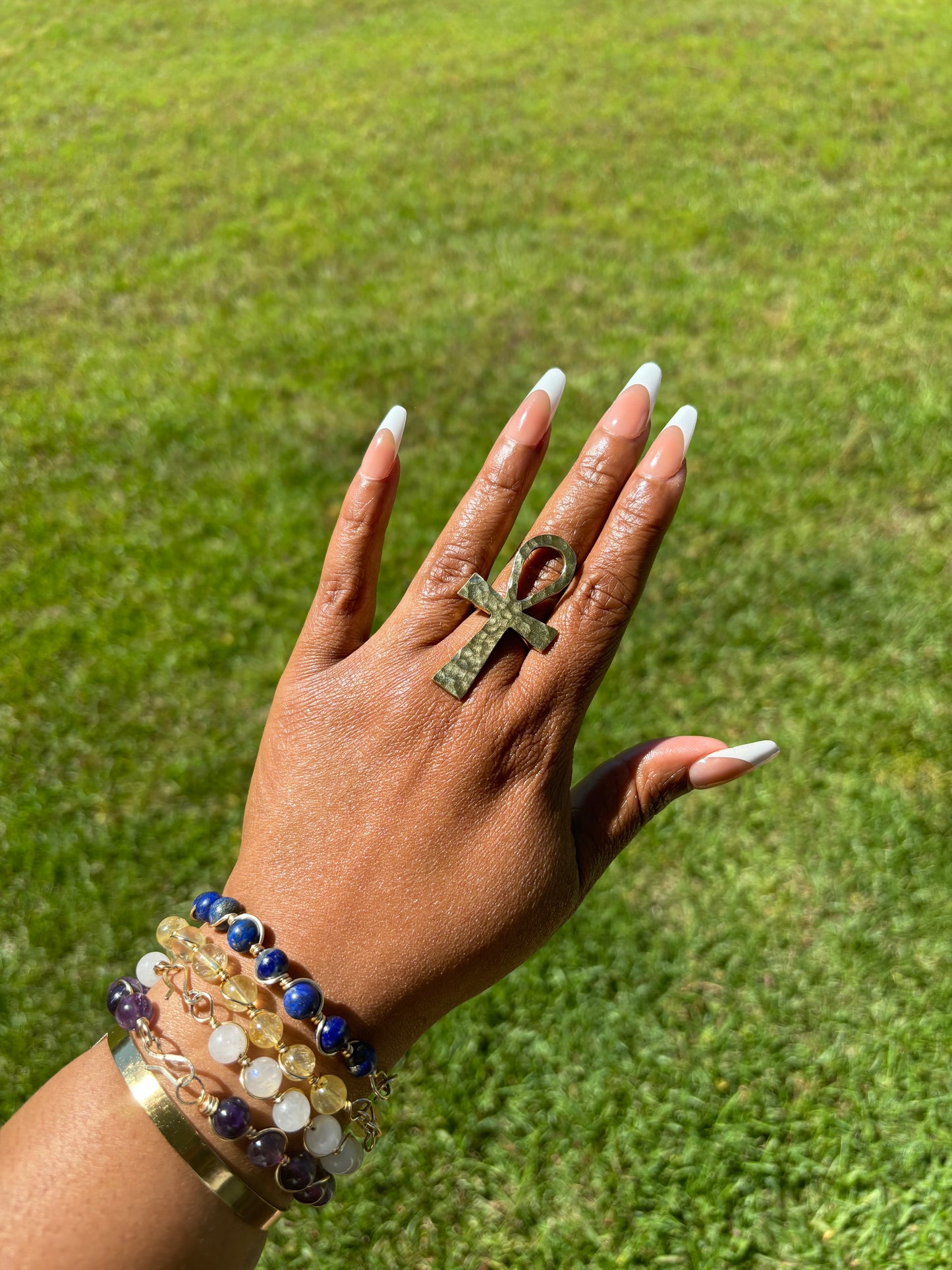 Brass Ankh Ring