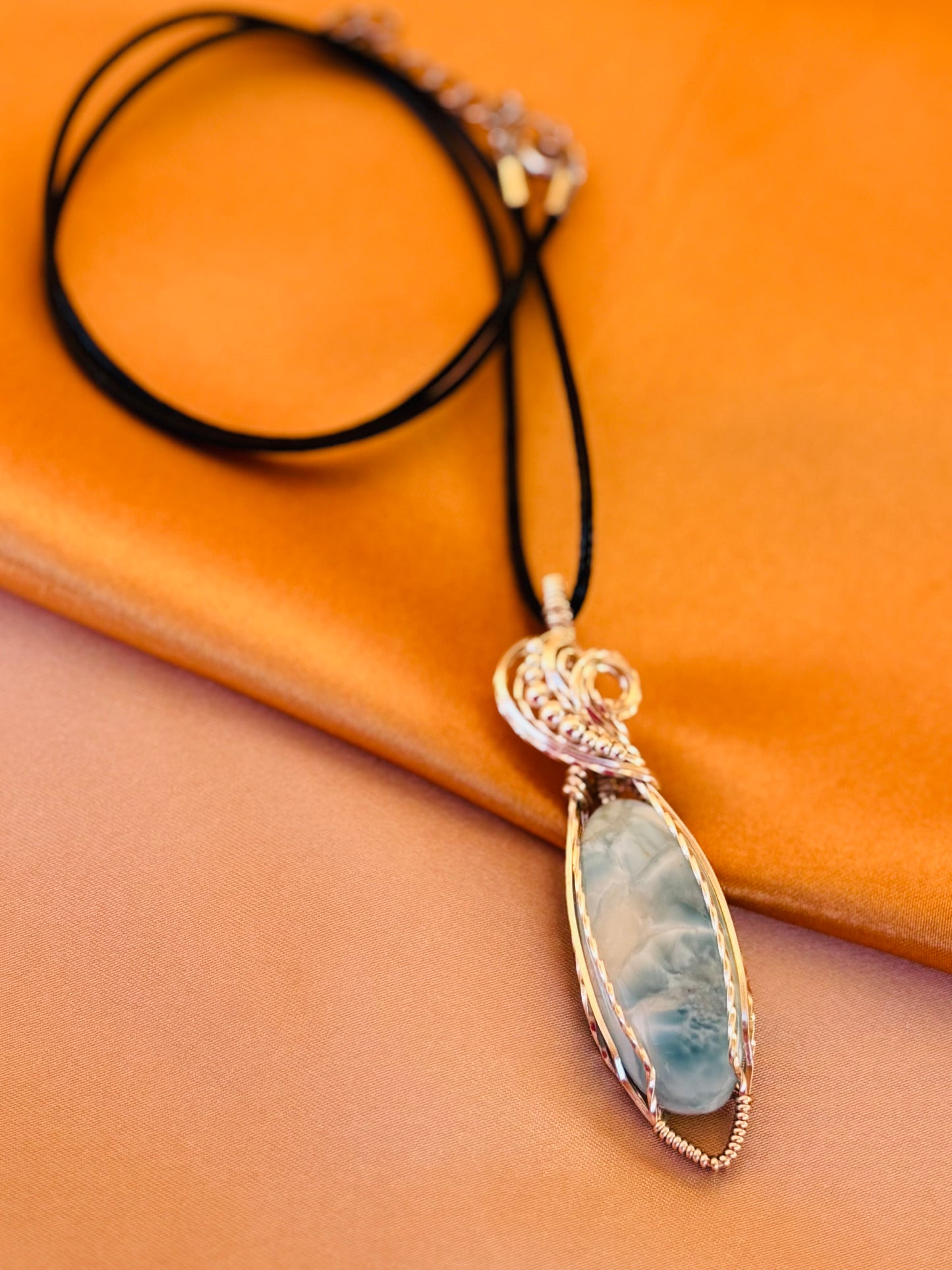 Silver Larimar Necklace