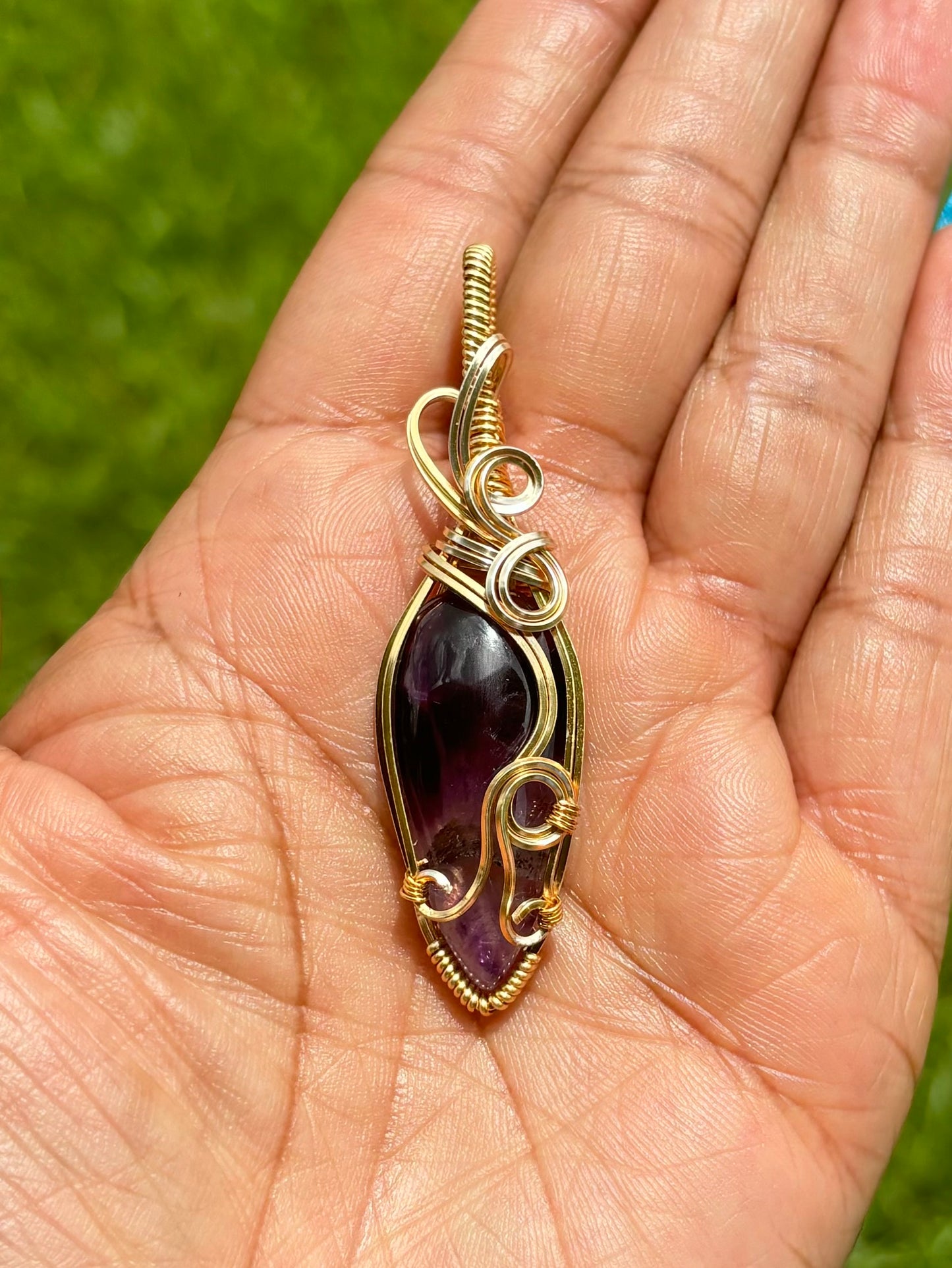 Gold Amethyst Necklace