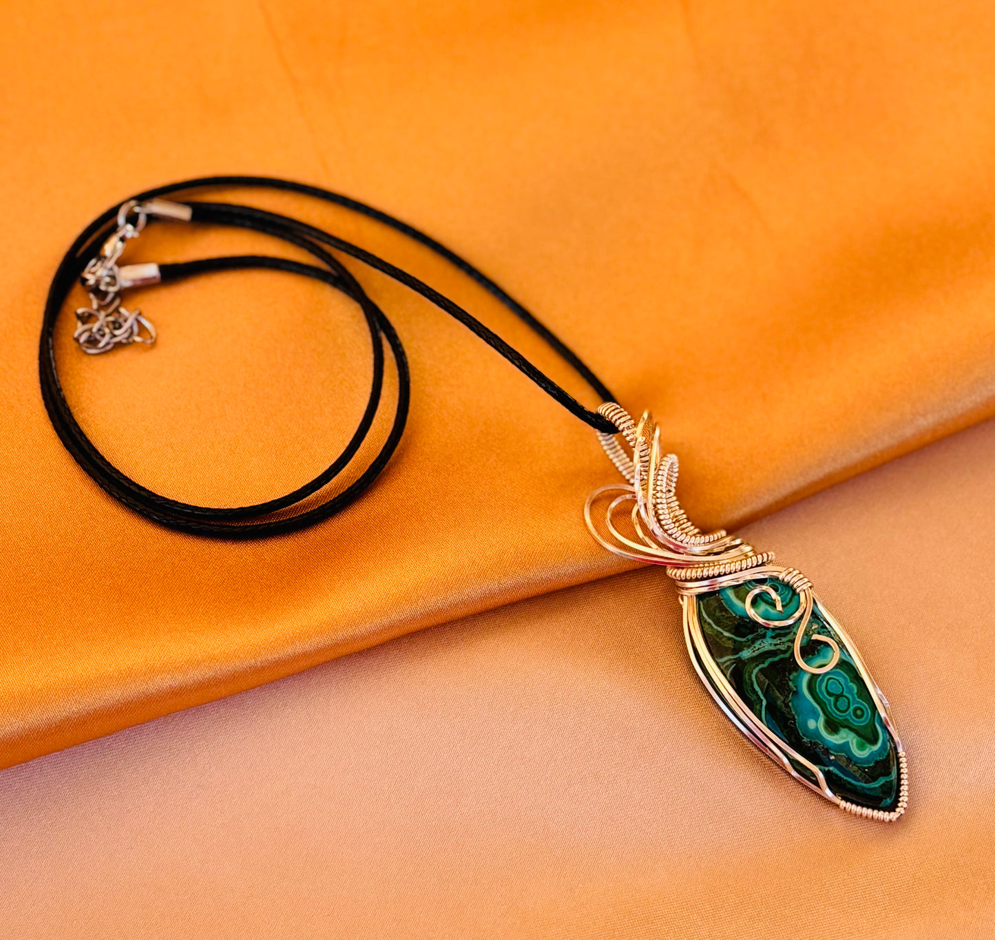 Silver Malacholla Necklace