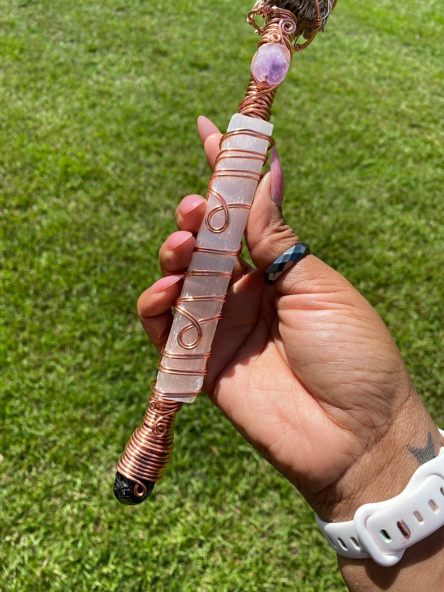 Selenite Smudging Wand
