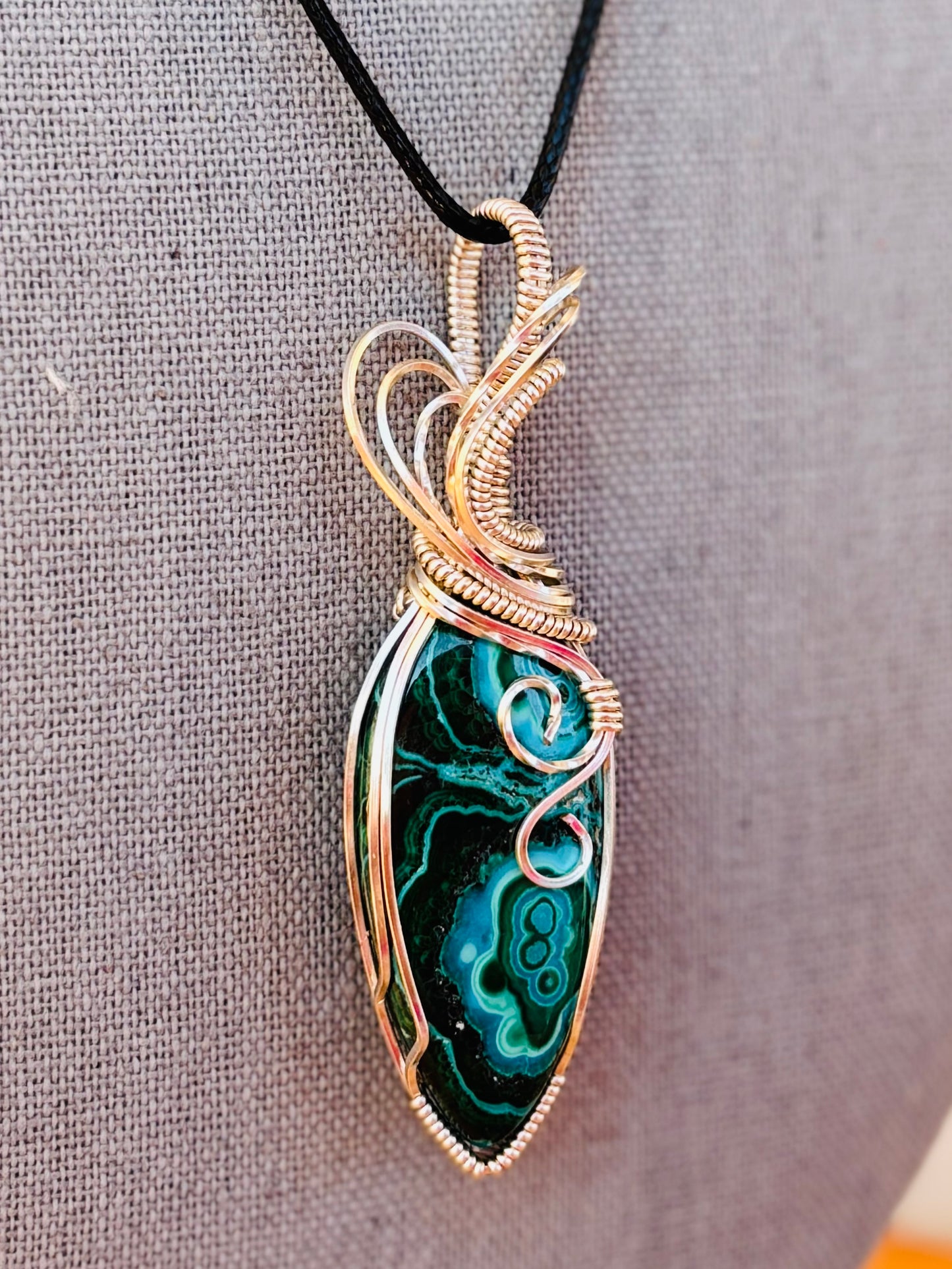 Silver Malacholla Necklace