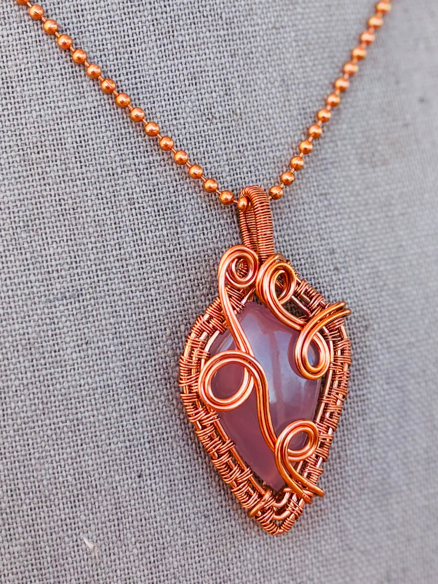 Pink Chalcedony Necklace