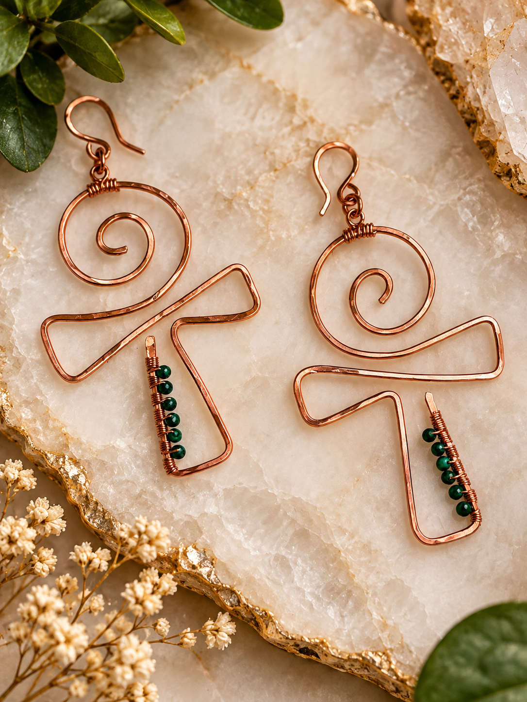 Sacred Breath Ankh Earrings