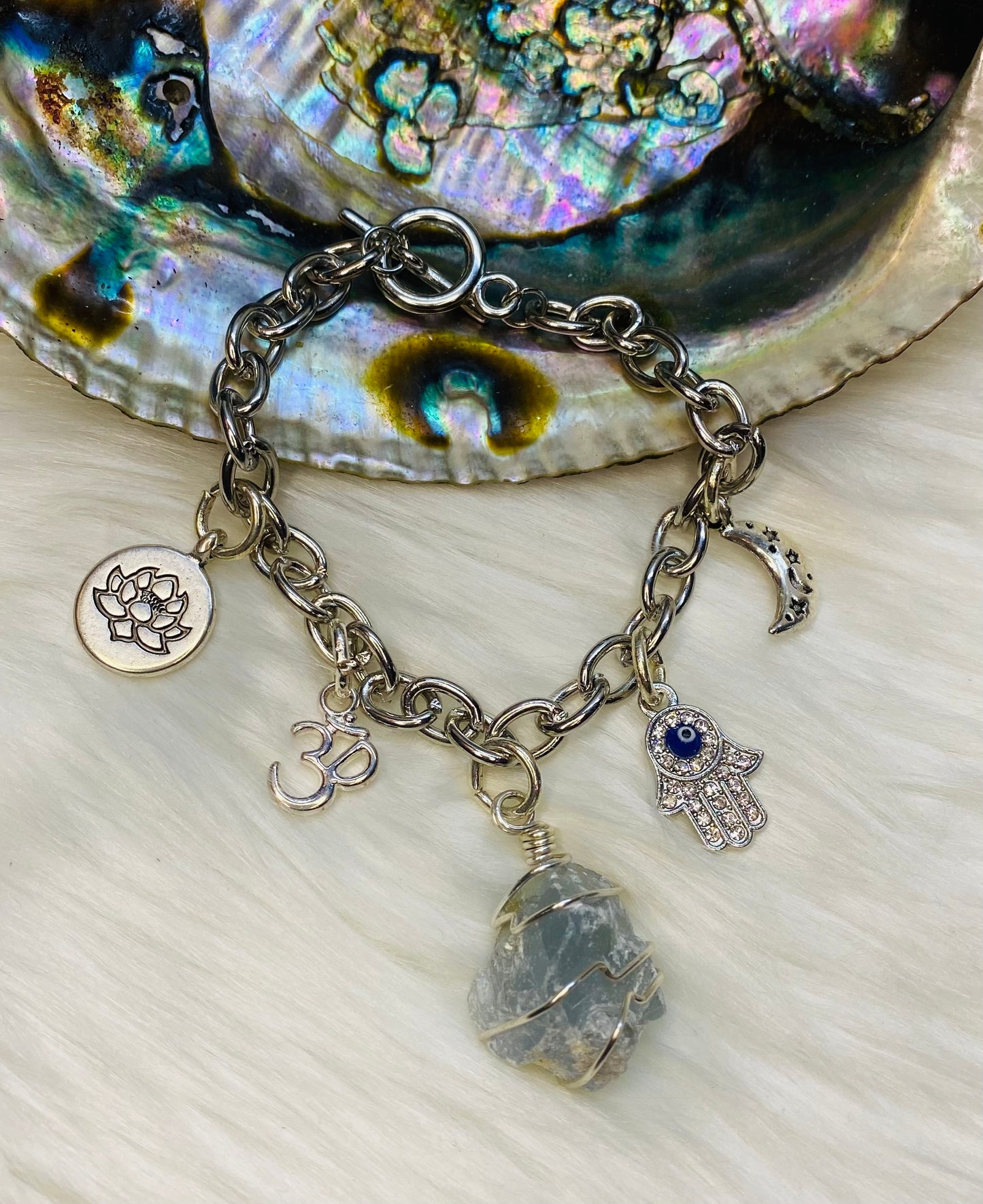 Celestite Charm Bracelet
