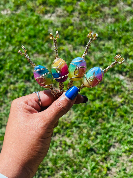 Rainbow Solar Quartz Smoke Ring