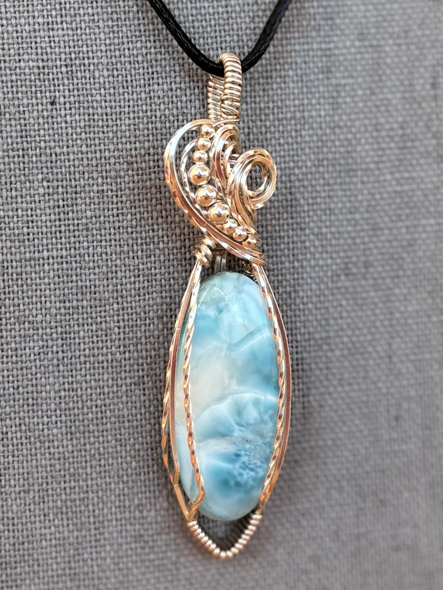 Silver Larimar Necklace