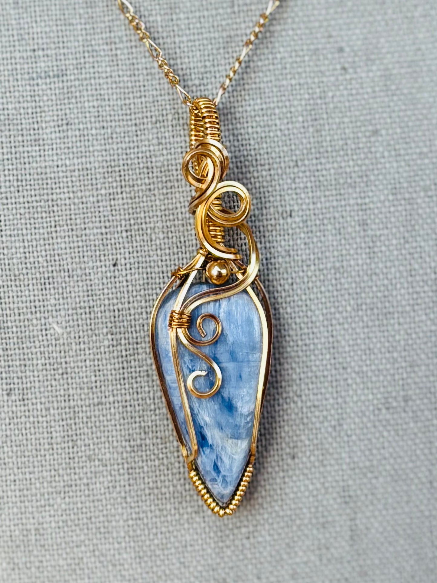 Gold Kyanite Necklace