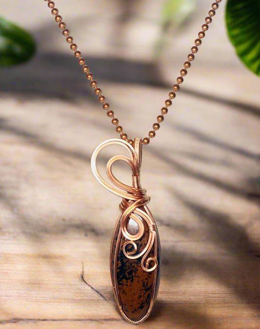 Mahogany Obsidian Necklace
