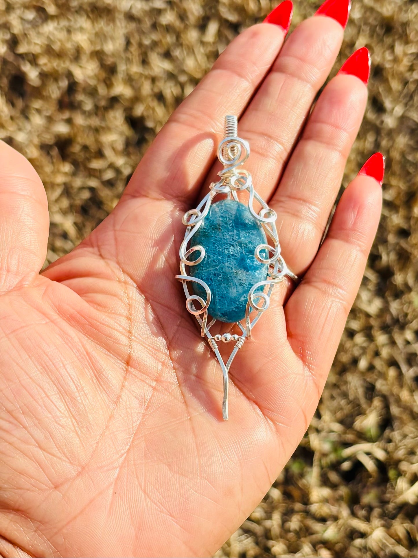 Silver Apatite Necklace