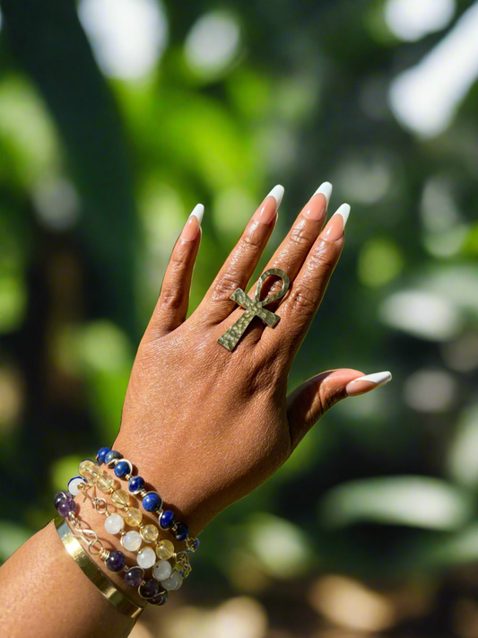Brass Ankh Ring