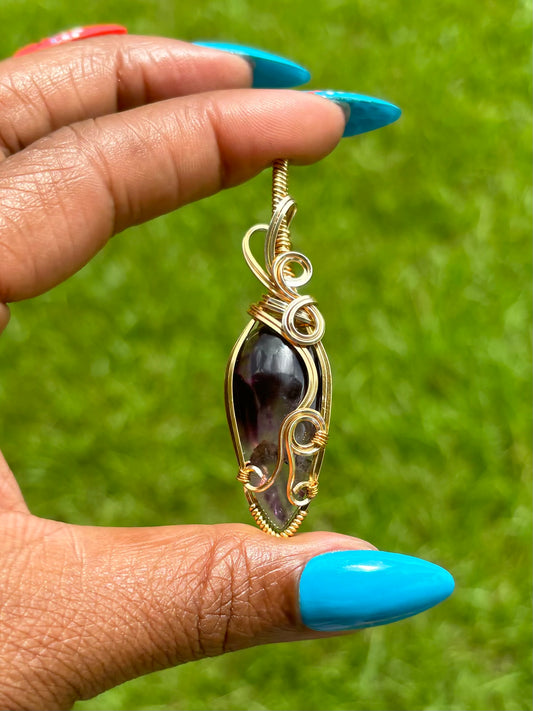 Gold Amethyst Necklace