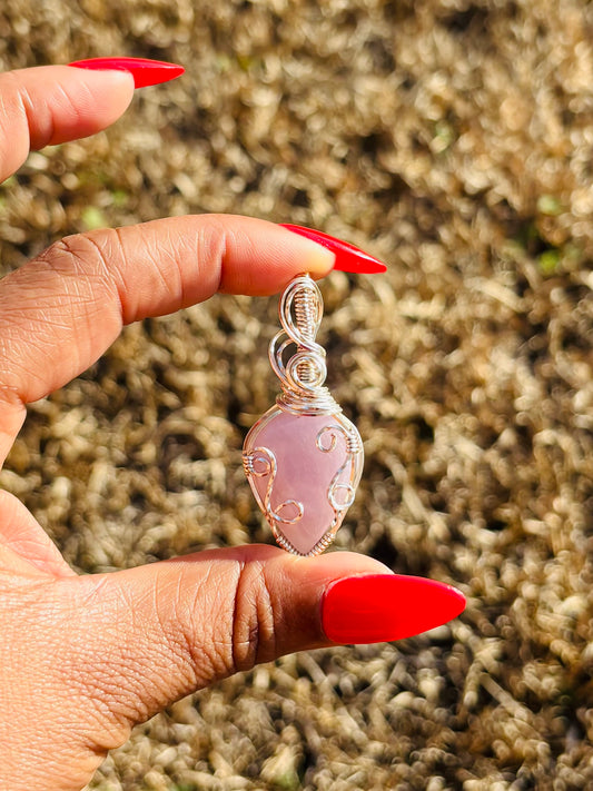 Silver Kunzite Necklace