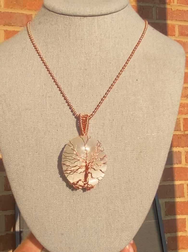 Selenite Tree Of Life Necklace