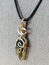 Load image into Gallery viewer, Silver Moldavite Necklace
