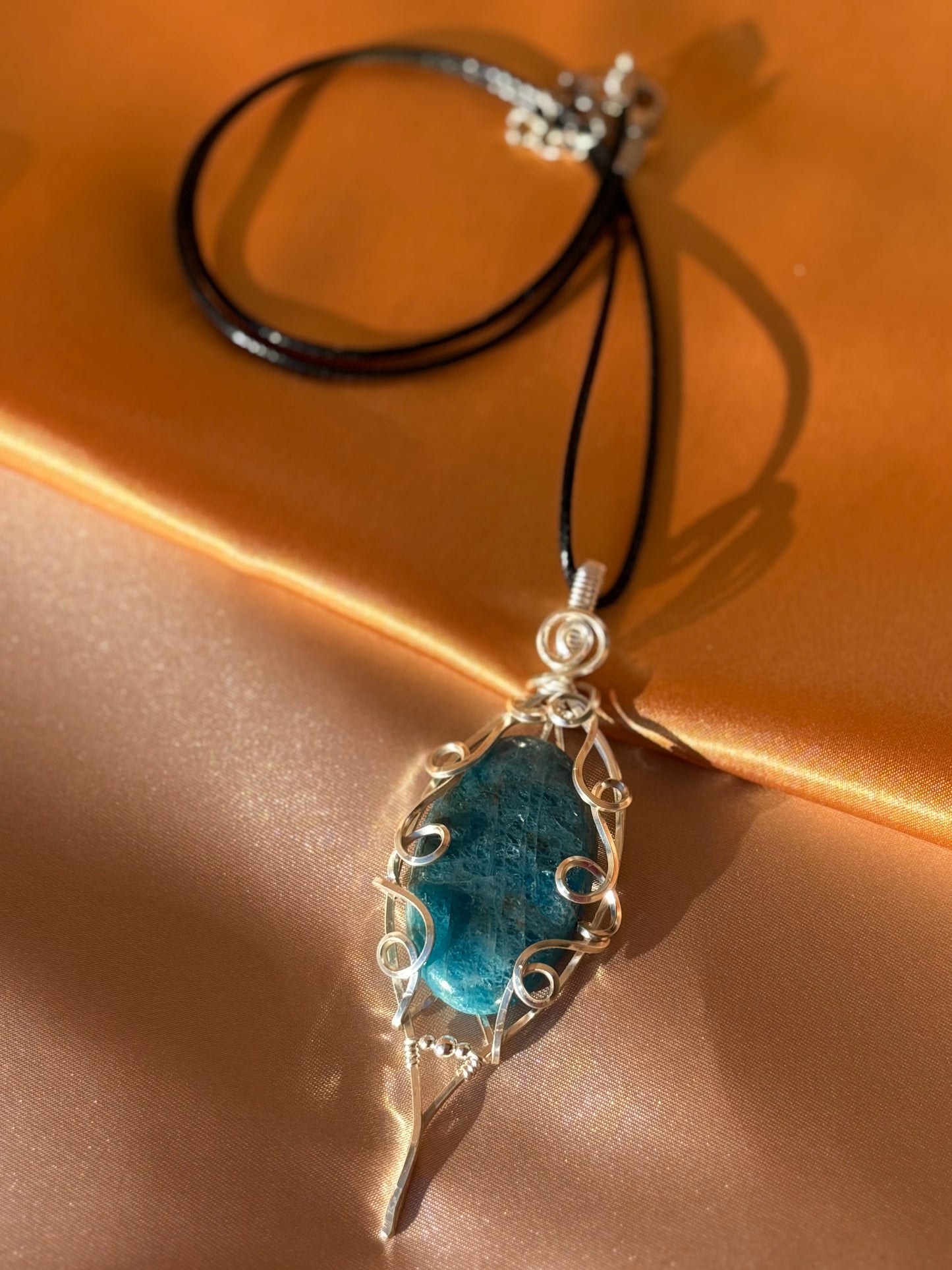 Silver Apatite Necklace