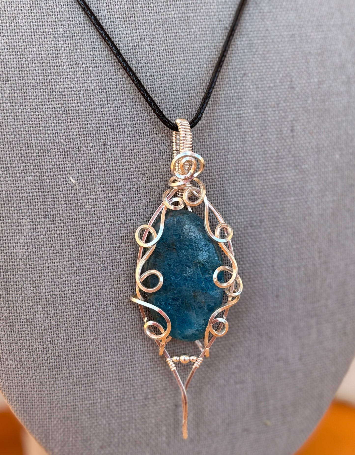 Silver Apatite Necklace