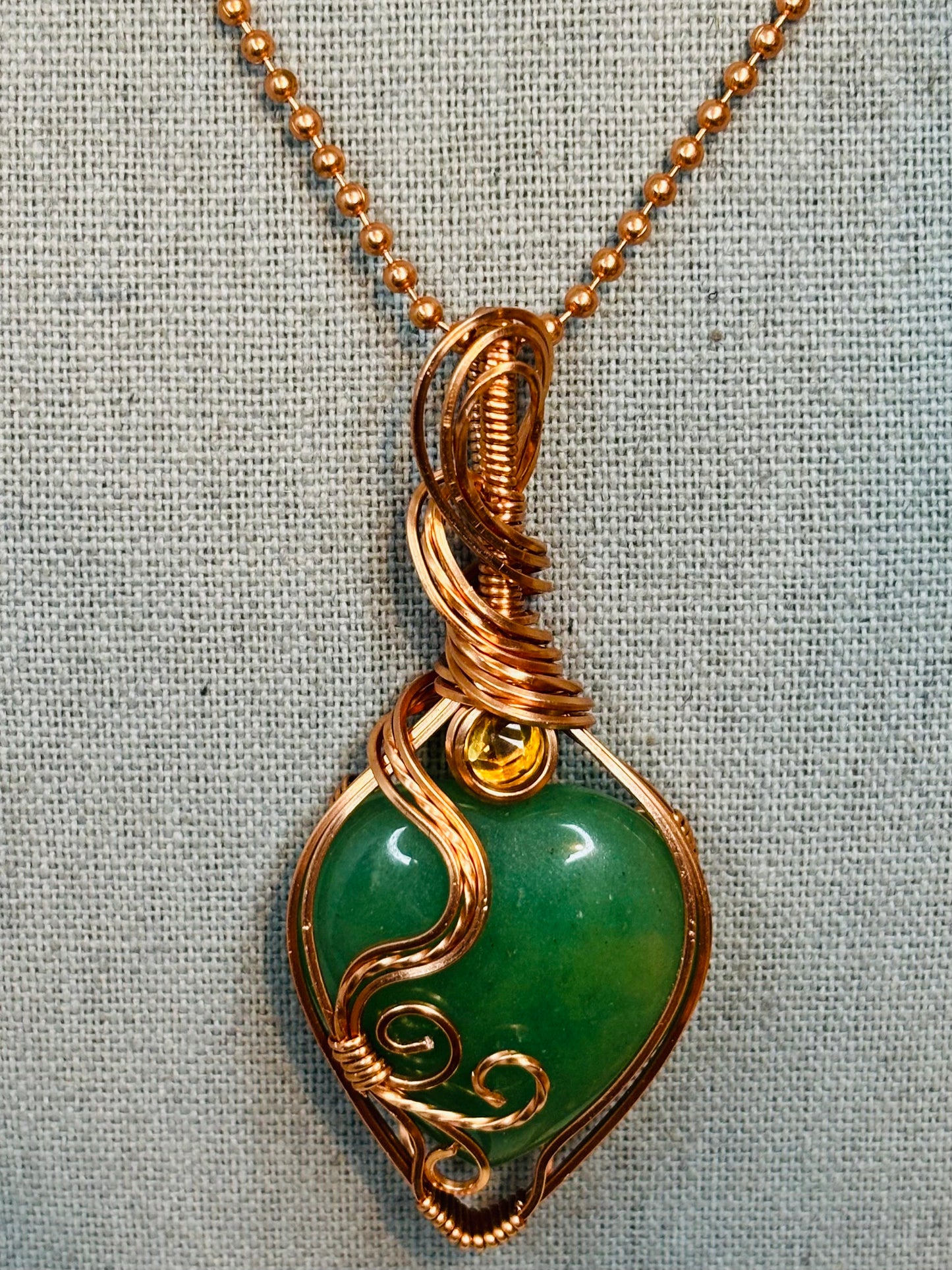 Green Aventurine Heart