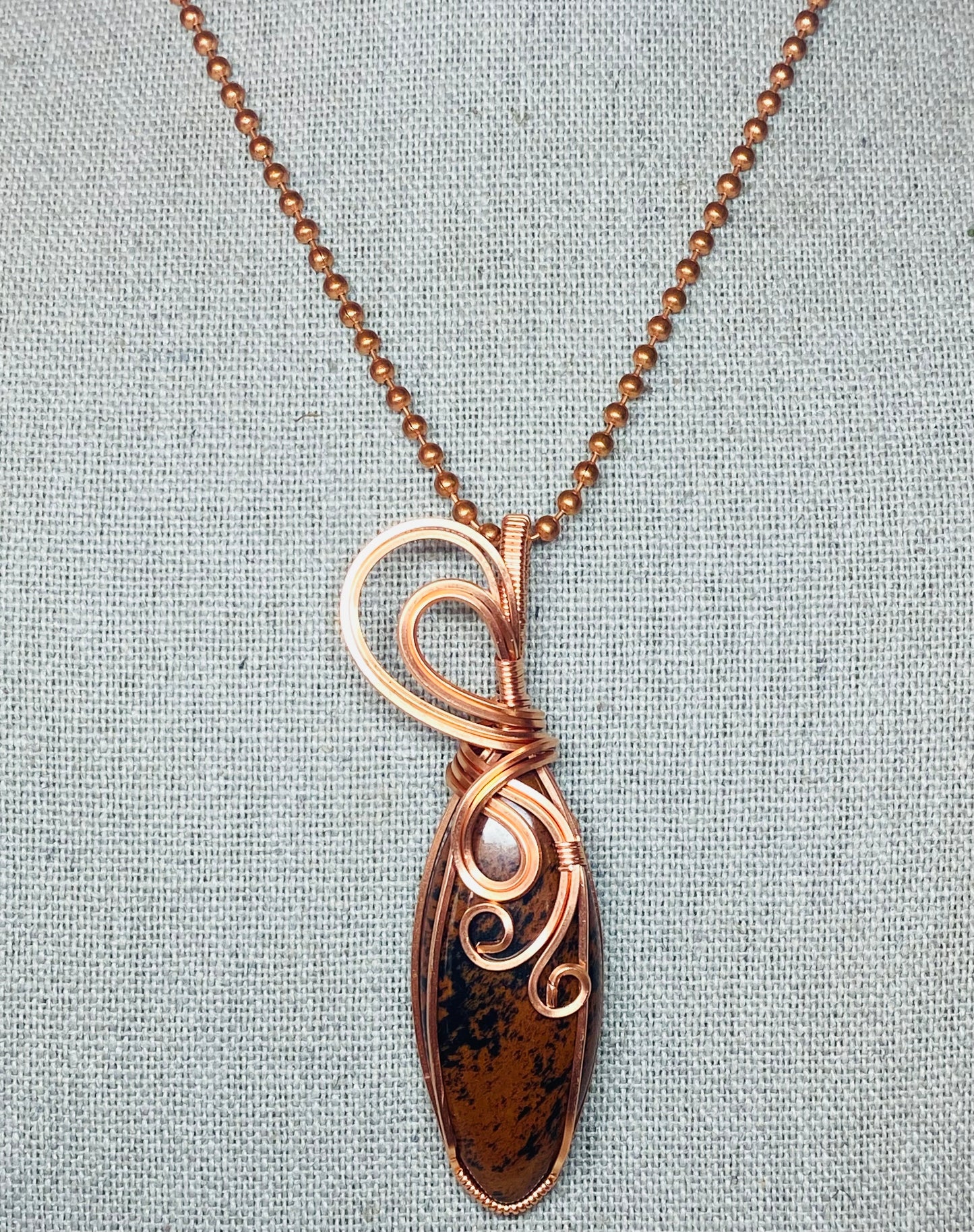 Mahogany Obsidian Necklace