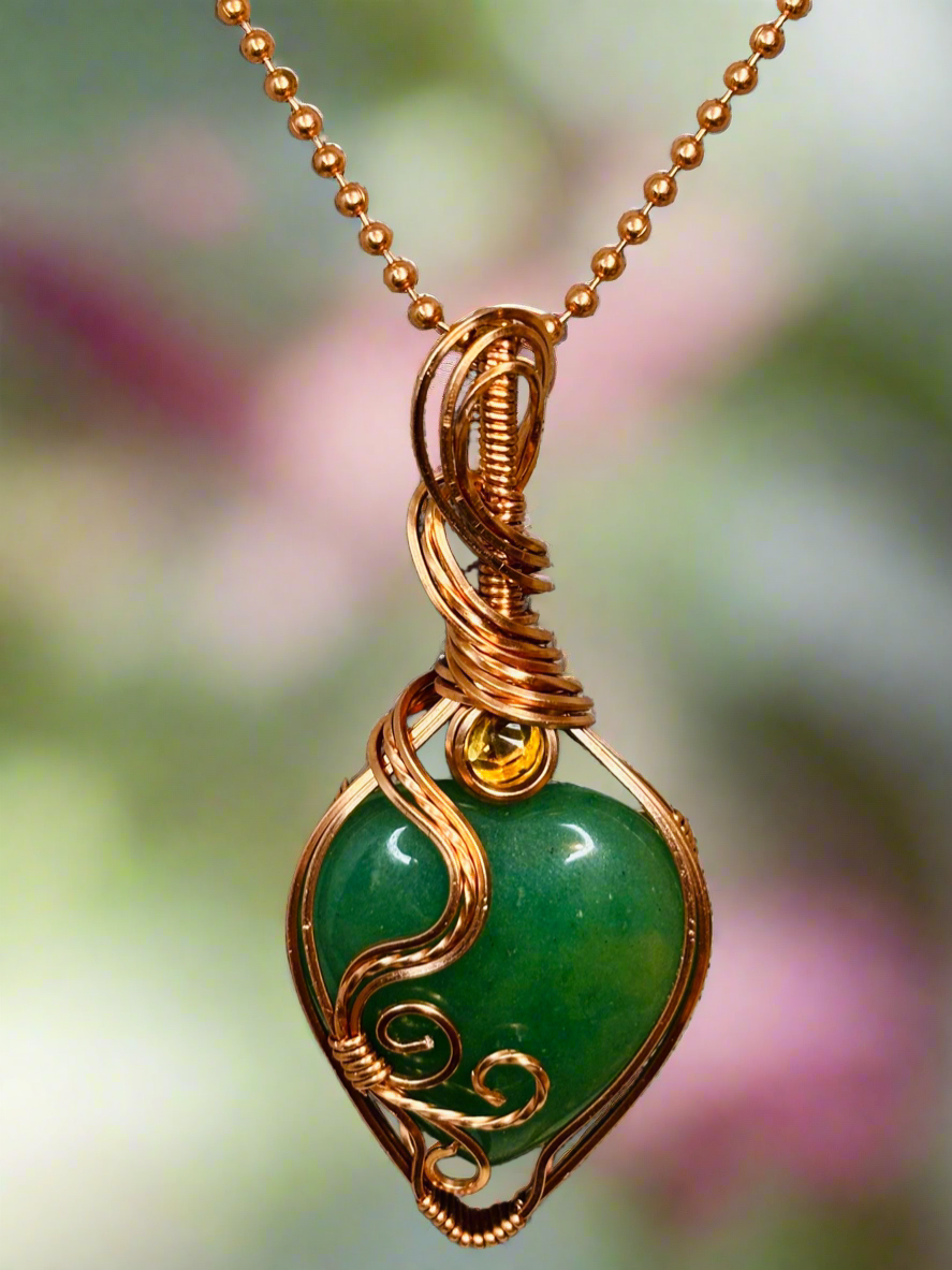 Green Aventurine Heart