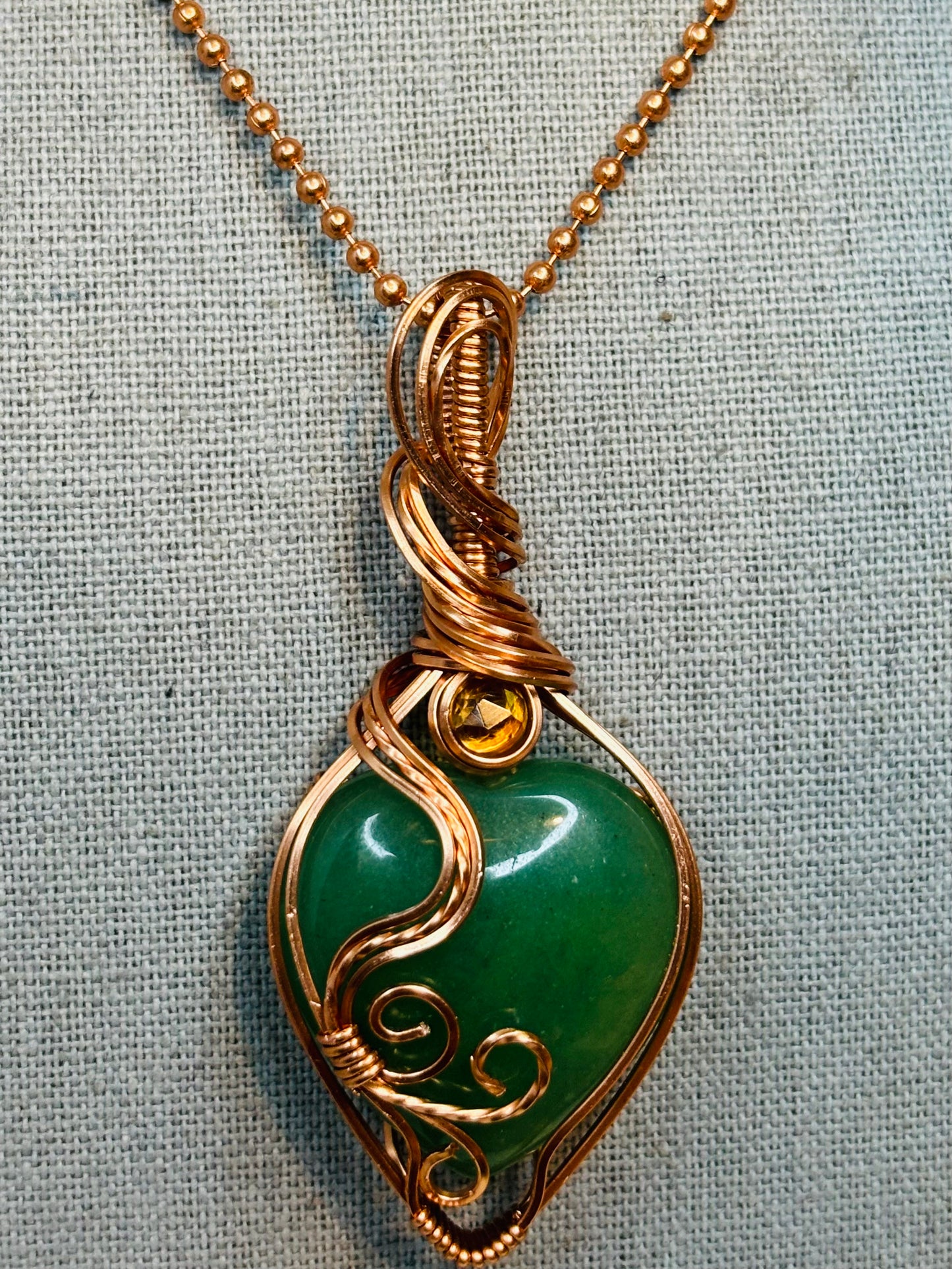 Green Aventurine Heart