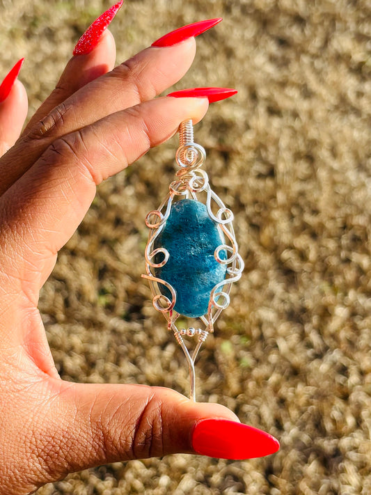 Silver Apatite Necklace