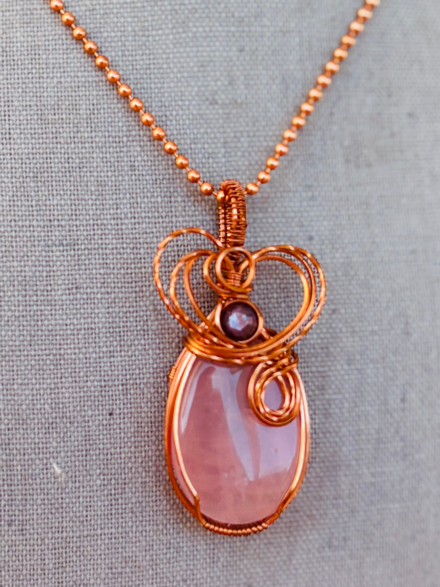 Rose Quartz & Garnet Necklace