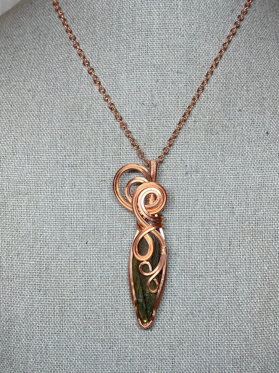 Marquise Cut Labradorite Necklace