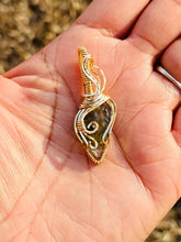 Load image into Gallery viewer, Gold Moldavite Necklace
