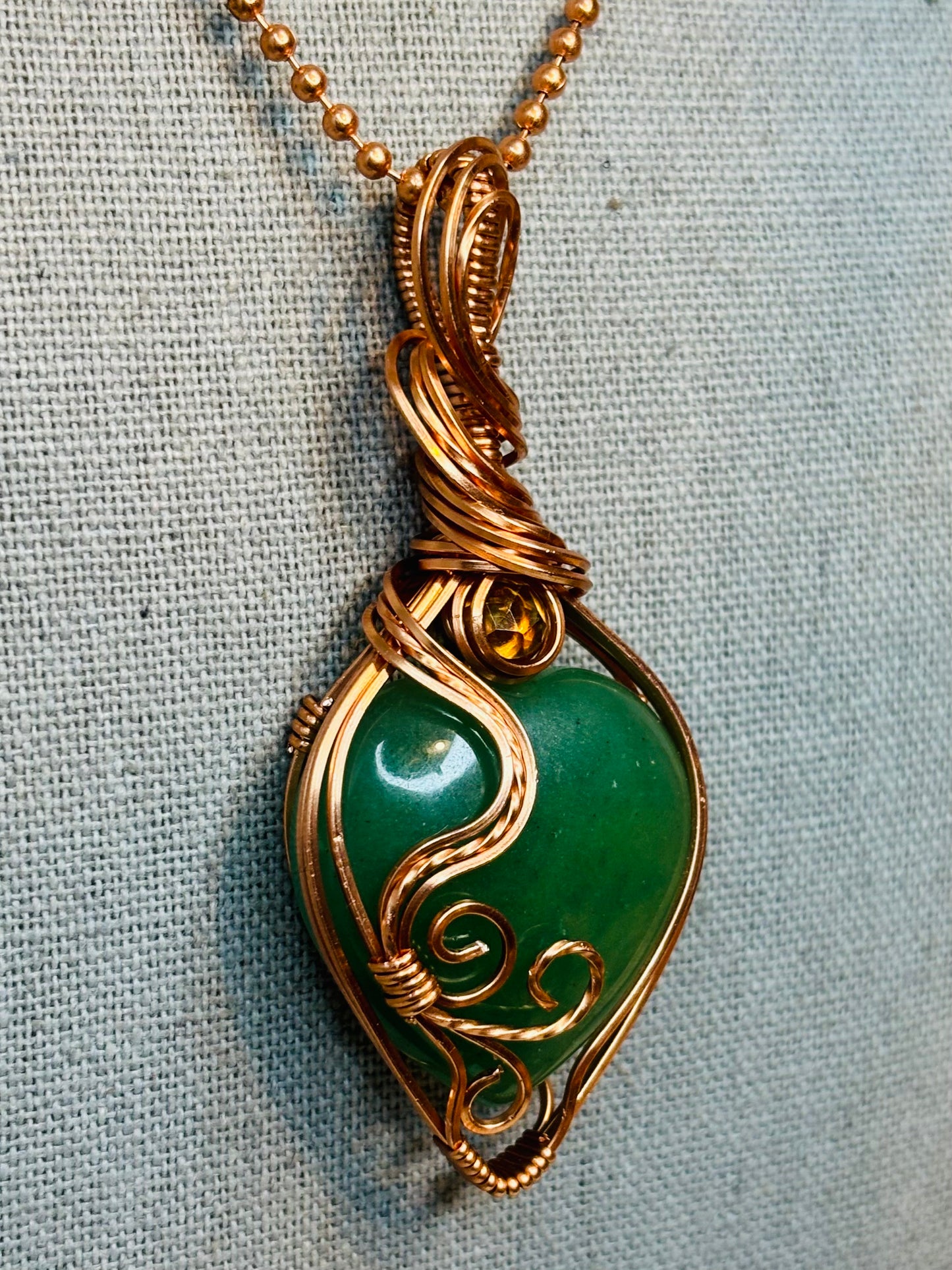 Green Aventurine Heart