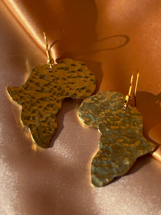 Brass Africa Earrings