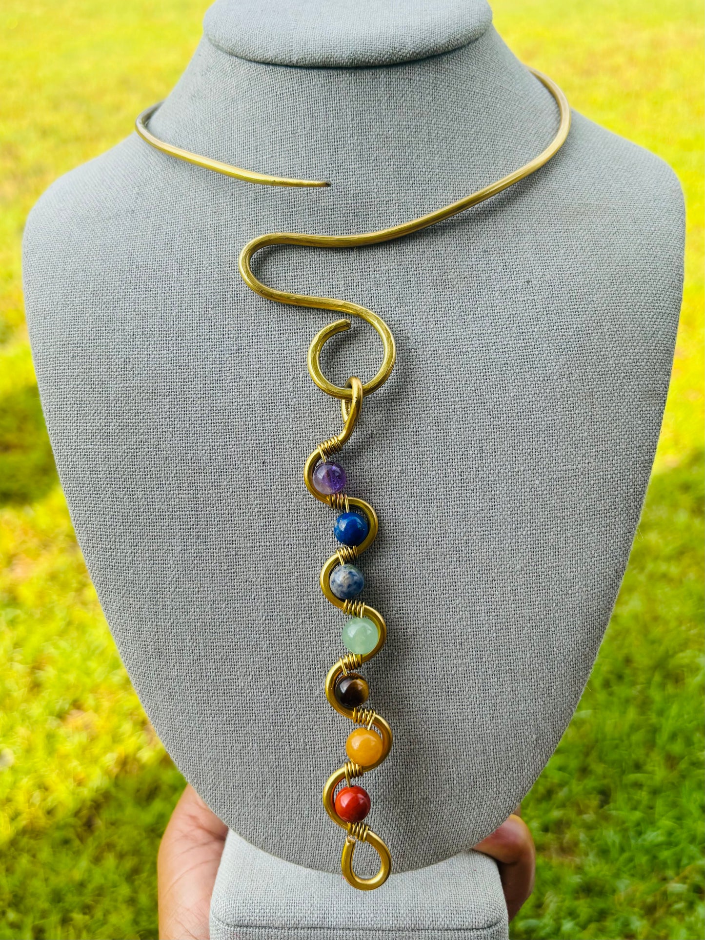 Brass Chakra Choker