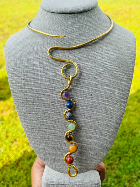 Brass Chakra Choker