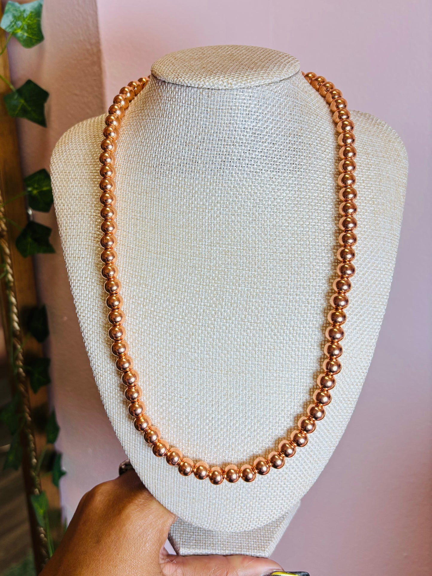 Beaded Copper Necklace