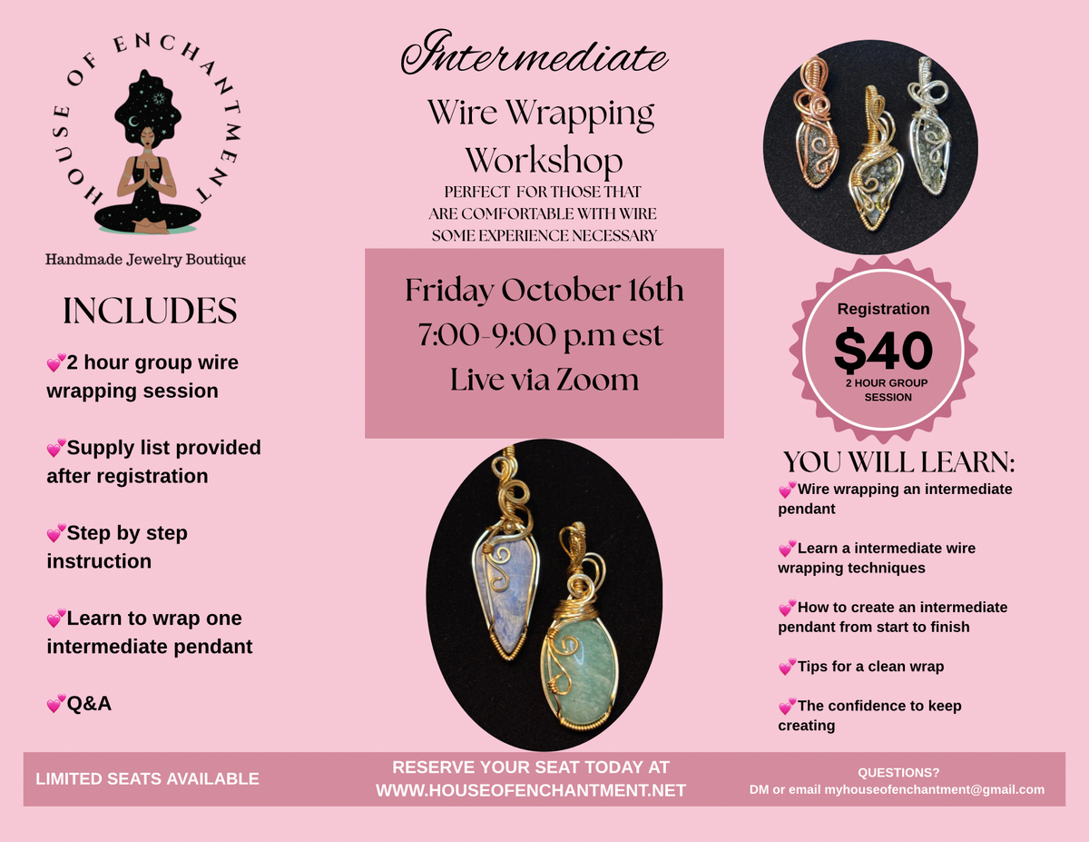 VIRTUAL Intermediate Wire Wrapping Workshop 10/16