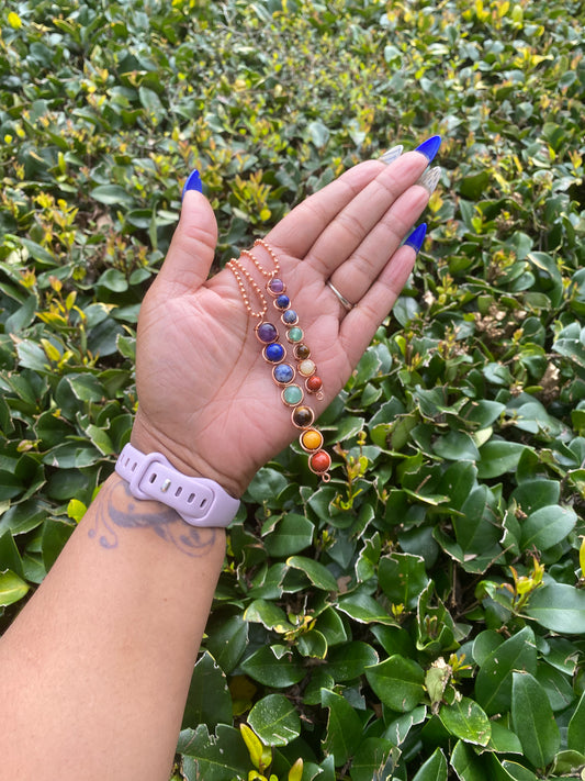 7 Chakra Copper Necklace