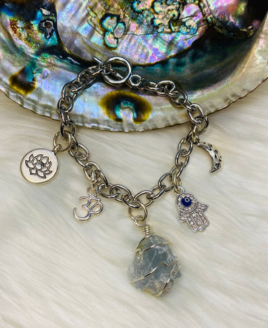 Celestite Charm Bracelet